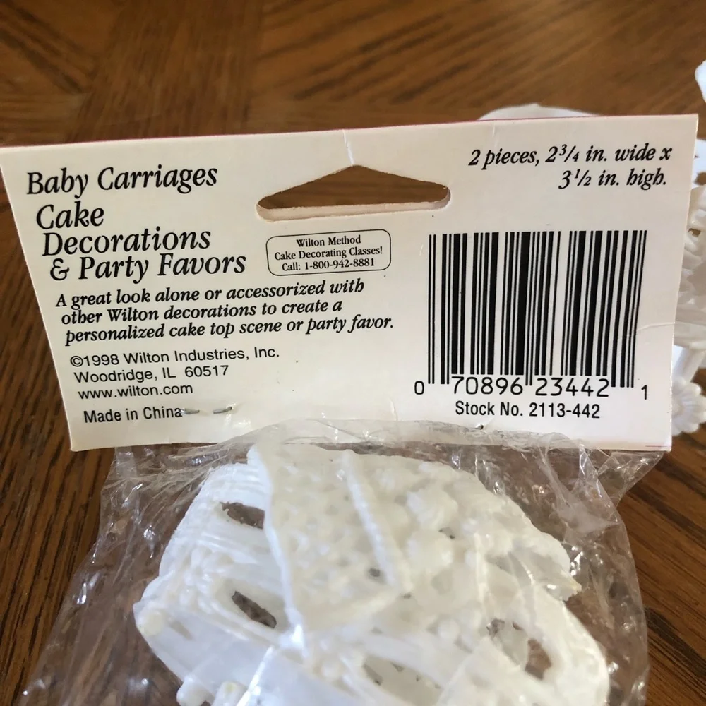 Vintage Baby Carriage Cake Decor Party Favors